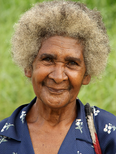 An elderly woman in the Kokoda Block, The Kokoda Trek 2009