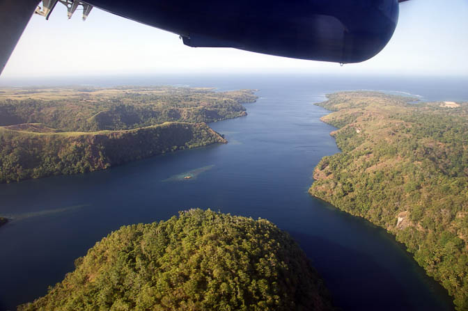 Aerial view of the Tufi fjords, 2009