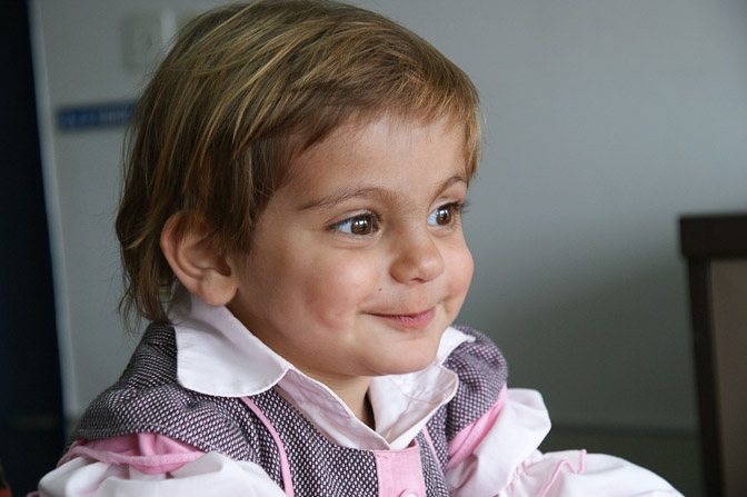 Marwa from Iraqi Kurdistan in the waiting room of the outpatients clinic, The Wolfson Hospital 2011