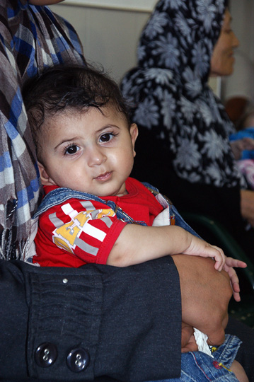 Anas from Gaza in the waiting room of the outpatient clinic, The Wolfson Hospital 2011